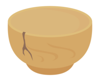 裂缝的茶碗