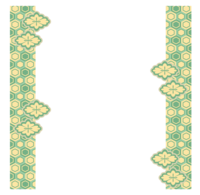 六角形の和模様のフレーム-飾り枠