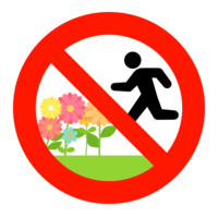 "请勿进入花圃或花坛"