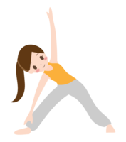 Women doing exercises and gymnastics
