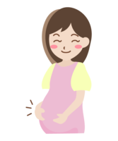 Pregnant woman with a smile