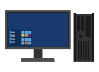 Desktop PC and screen