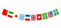 A series of national flags