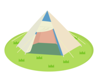 キャンプ-テント