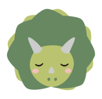 Sleeping cute triceratops