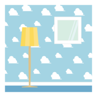 Sky and cloud pattern room wallpaper
