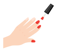 Nail polish-Nail polish is applied to the nails