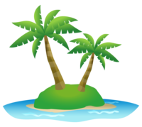Island and palm trees