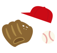 Baseball cap and gloves