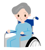 Grandmother in a wheelchair