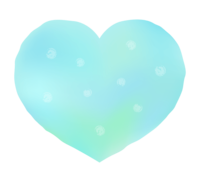 Cute light blue gradation heart