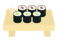 Norimaki (Kappa roll-Plum shiso roll)