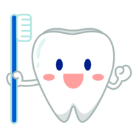 歯ブラシと笑顔の歯のキャラクター