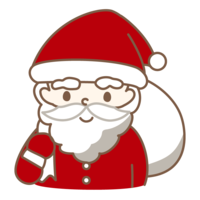 Santa Claus with a gift bag