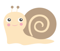 Cute snail with a smile
