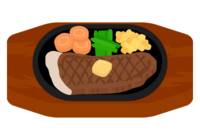 Iron plate steak