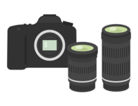 Single-lens reflex camera and lens set