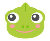 Cute chameleon face