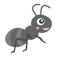 Cute smiling ant