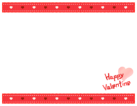 Heart ribbon (Happy-Valentine) frame Decorative frame