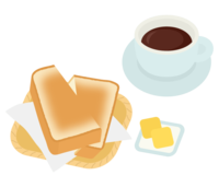 Toast and coffee morning set