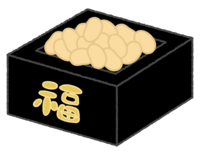 Setsubun beans in a black box