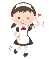 Cheerful cute maid