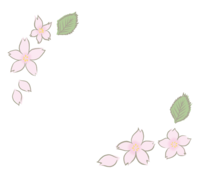 Handwritten style simple cherry blossom frame-decorative frame