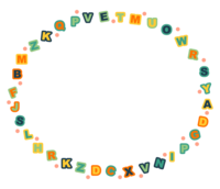 Colorful alphabet frame-decorative frame