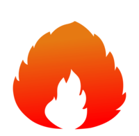 メラメラ燃える炎