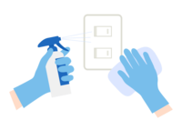 Disinfect the electric switch