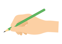 Hand holding a pencil