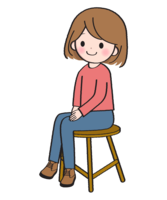 Woman sitting on a chair