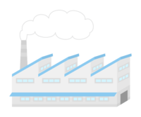 煙突のある工場