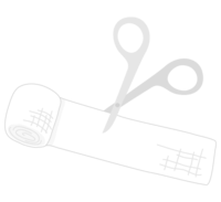 医療バサミと包帯