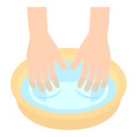 Hand washing the mask