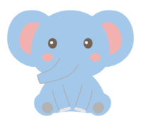 Cute elephant sitting