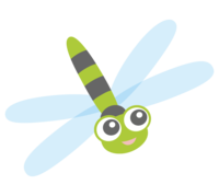 かわいい大きな目のとんぼ