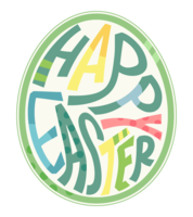 Egg-shaped (HAPPY-EASTER) characters