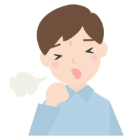 咳嗽的男性