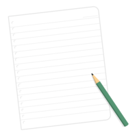 Notebook and pencil