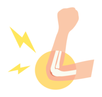 Pain in the elbow joint