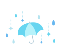 梅雨-傘と雨
