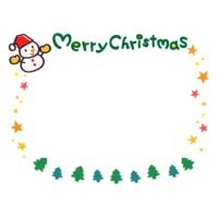 Snowman and star (merry-christmas) character frame-frame