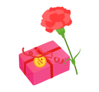 Mother's Day-Red Carnations and Gifts