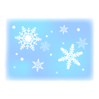 雪の結晶の青色四角