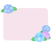梅雨紫阳花的粉红色框架