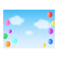 Blue sky and balloon frame-frame