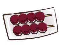 Anko dumplings on a plate