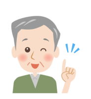 眨眼的爷爷的脸